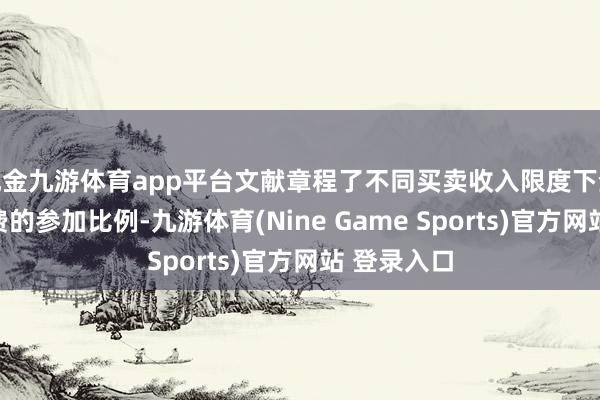 现金九游体育app平台文献章程了不同买卖收入限度下企业研发经费的参加比例-九游体育(Nine Game Sports)官方网站 登录入口