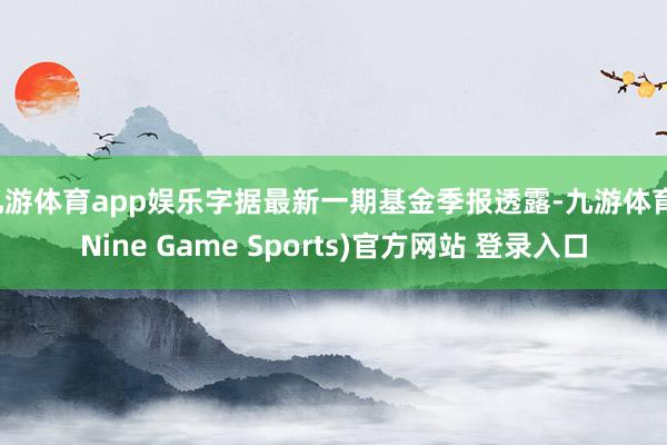 九游体育app娱乐字据最新一期基金季报透露-九游体育(Nine Game Sports)官方网站 登录入口